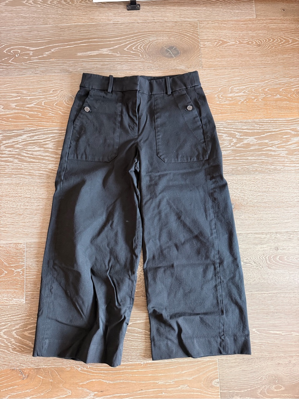 J. Crew cropped Black Wide-Leg Women's Pants